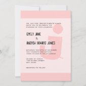 Fun & Funky Mongram Elegant Pink Silver Metallic Kaart (Voorkant)