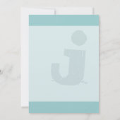 Fun & Funky Monogram op Elegant Silver Metallic Kaart (Achterkant)