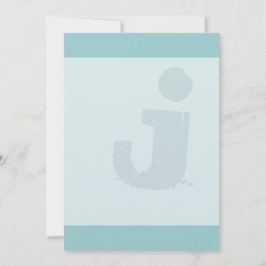 Fun & Funky Monogram op Elegant Silver Metallic Kaart (Achterkant)