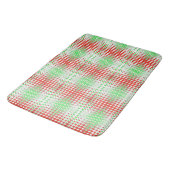 Fun, funky retro groen, rood, geel patroon badmat (Gekanteld)