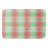 Fun, funky retro groen, rood, geel patroon badmat (Voorkant)