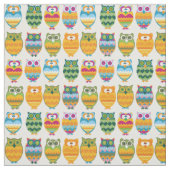 Fun, Funky Retro Owls Stof (Swatch)