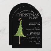 Fun Funky Tree Christmas Party  Kaart (Voorkant / Achterkant)