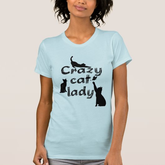 Fun Funny and Cool Playful Cats Crazy Cat Lady T-shirt (Voorkant)