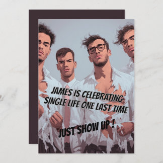 Fun Funny Bachelor Party Invitation Kaart