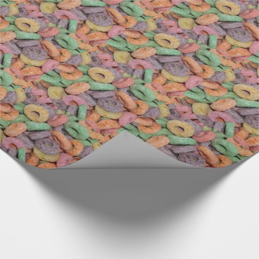 Fun Funny Cereal Food Pattern Cadeaupapier (Hoek)