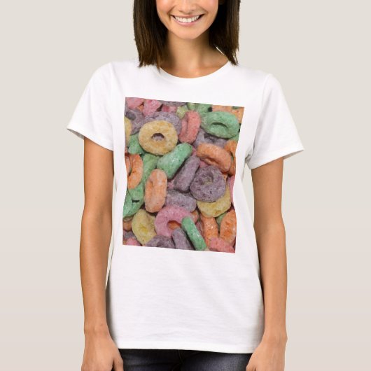 Fun Funny Cereal Food Pattern T-shirt (Voorkant)