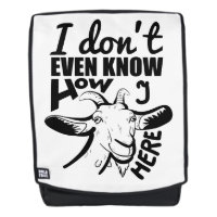 Fun Funny Goat Pun Cool Text Design Rugzak