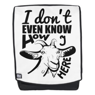 Fun Funny Goat Pun Cool Text Design Rugzak Rugtassen