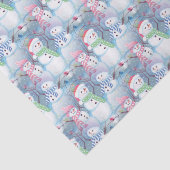 Fun Funny Kerstfeestdag Snowmen Kunstpatroon Tissuepapier (Detail)