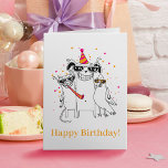 Fun Funny Party Pet Animals Schattige Happy Birthd Kaart<br><div class="desc">Verander het gewone in buitengewone met onze 'Critter Carnaval' Verjaardags Kaart! Afbeelding dit - een hond, kat, en vogelpapegaai, allemaal klaar voor een lachvol feest. Deze kaart is niet alleen leuk; het is volledig aanpasbaar online! Voeg je persoonlijke touch toe en kies tussen een gedrukte versie of een digitaal genot....</div>