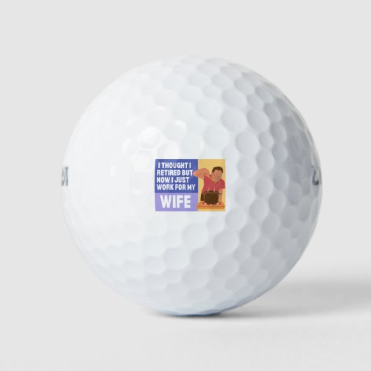 Fun Funny Retirement Humor Gezegde Revermoeid Mann Golfballen (Voorkant)