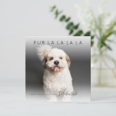 Fun Fur La La La | Foto Kerstvakantie Kaart (Staand voorkant)