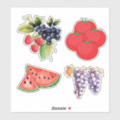 Fun Furit Sticker Pack Watermeloen Bessen Druiven (Vel)