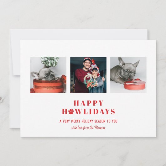 Fun Furry en Bright Modern Pet Pun Holiday Kaart (Achterkant)