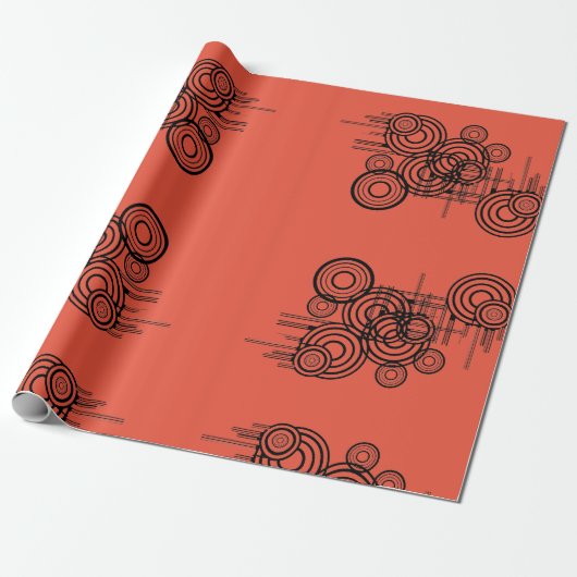 Fun Futuristic Shapes Cadeaupapier (Uitgerold)