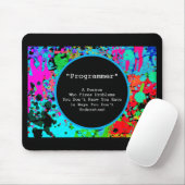 Fun Gag Gift for Programmers Abstract Splatter Art Muismat (Met muis)