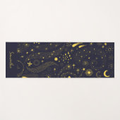 Fun Galaxy Pattern Black, speciaal gepersonaliseer Yogamat (Voorkant (horizontaal))