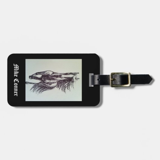 Fun Galluping horse tekening op bagagelabel (Voorkant horizontaal)