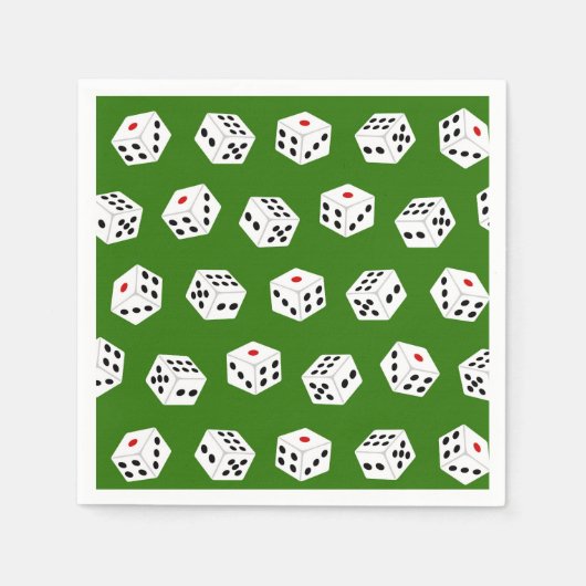 Fun Gambling dice Casino patroonluiers Servetten (Voorkant)