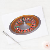 Fun Gambling roulette sticker oval (Envelop)