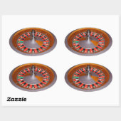 Fun Gambling roulette sticker oval (Vel)