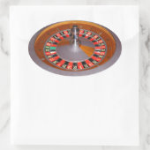 Fun Gambling roulette sticker oval (Tas)