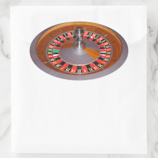 Fun Gambling roulette sticker oval (Tas)