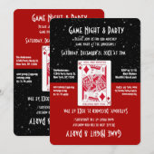 Fun Game Night Invitation Kaart (Voorkant / Achterkant)