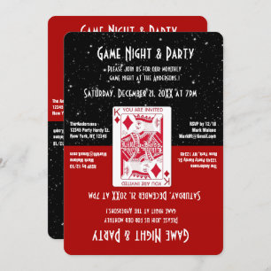 Fun Game Night Invitation Kaart