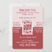 Fun Game Night Party Kaart (Achterkant)