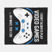 Fun Gamer ik speel niet altijd videogames Fleece Deken (Voorkant (Horizontaal))