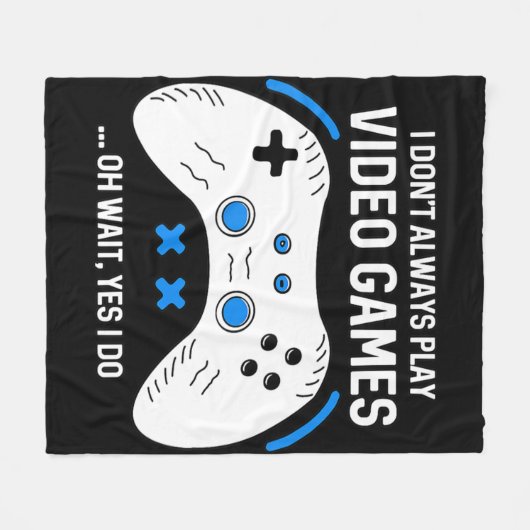 Fun Gamer ik speel niet altijd videogames Fleece Deken (Voorkant (Horizontaal))