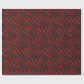 Fun Garnet Red Zebra Striped All Occasion Cadeaupapier (Vlak)