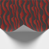 Fun Garnet Red Zebra Striped All Occasion Cadeaupapier (Hoek)