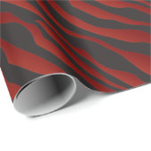 Fun Garnet Red Zebra Striped All Occasion Cadeaupapier (Rol Hoek)