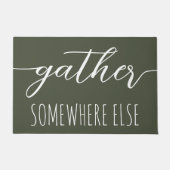 Fun Gather Ergens anders groene introvert Deurmat (Voorkant)