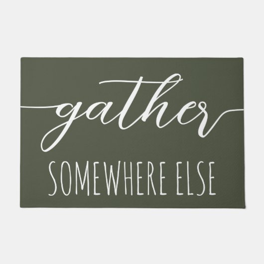 Fun Gather Ergens anders groene introvert Deurmat (Voorkant)