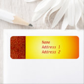 Fun geborduurd retourlabel etiket (Insitu)