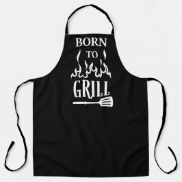 Fun Geboren in Grill Black Grill BBQ Schort