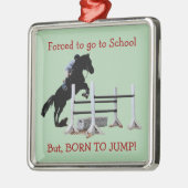 Fun Geboren in Jump Equestrian Metalen Ornament (Links)