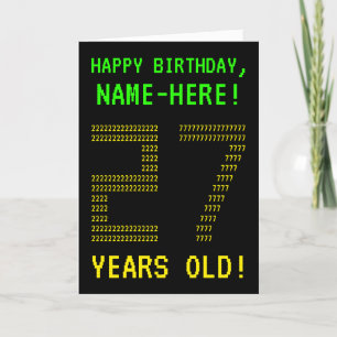 Fun, Geeky, Nerdy "27 JAAR OUD!" Birthday-kaart Kaart