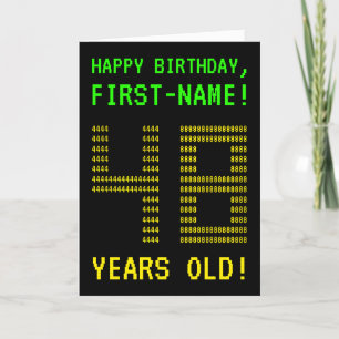 Fun, Geeky, Nerdy "48 JAAR OUD!" Birthday-kaart Kaart
