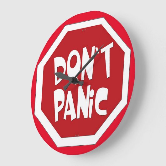 Fun, geen paniekwandklok! grote klok (Hoek)