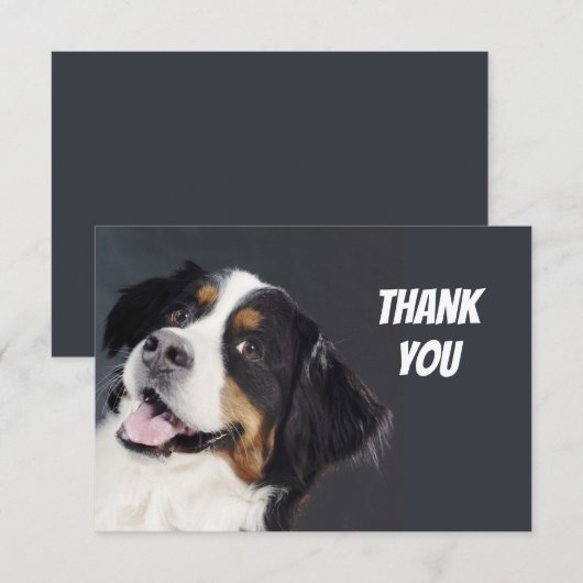 Fun Gekke Casual Dog Dank u Bedankkaart (Voorkant / Achterkant)