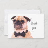 Fun Gekke Formele Pug Dog Dank u Bedankkaart (Voorkant)