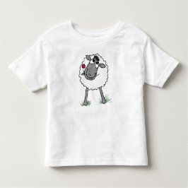 Fun Gekke Sheep met Bloem, Toddler T-shirt