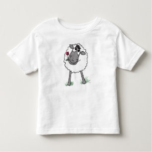 Fun Gekke Sheep met Bloem, Toddler T-shirt