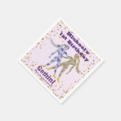 Fun Gemini First Birthday & Gold Confetti Servet (Hoek)