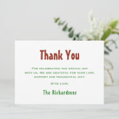 Fun Genderneutraal 3e Verjaardag Drie Rex Dinosaur Bedankkaart (Staand voorkant)